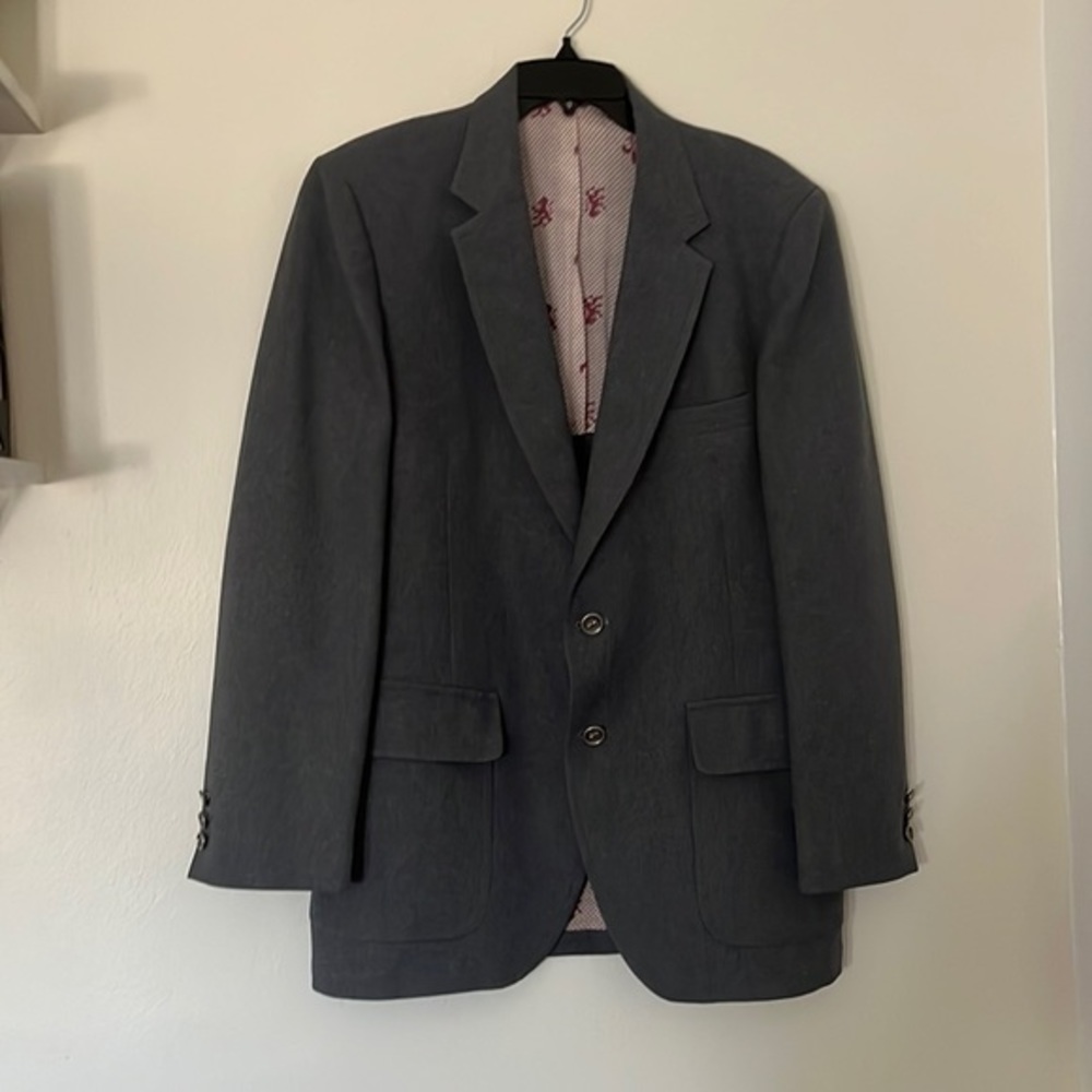 JCPenney Two Button Gray Blazer w/ Three Pockets